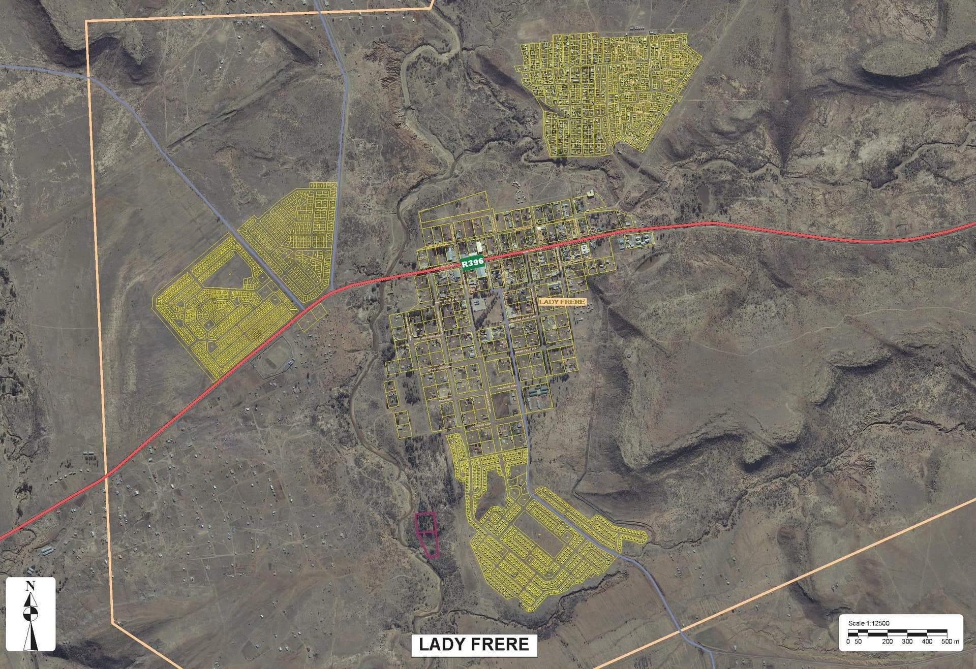 Cacadu (Lady Frere) town-planning map
