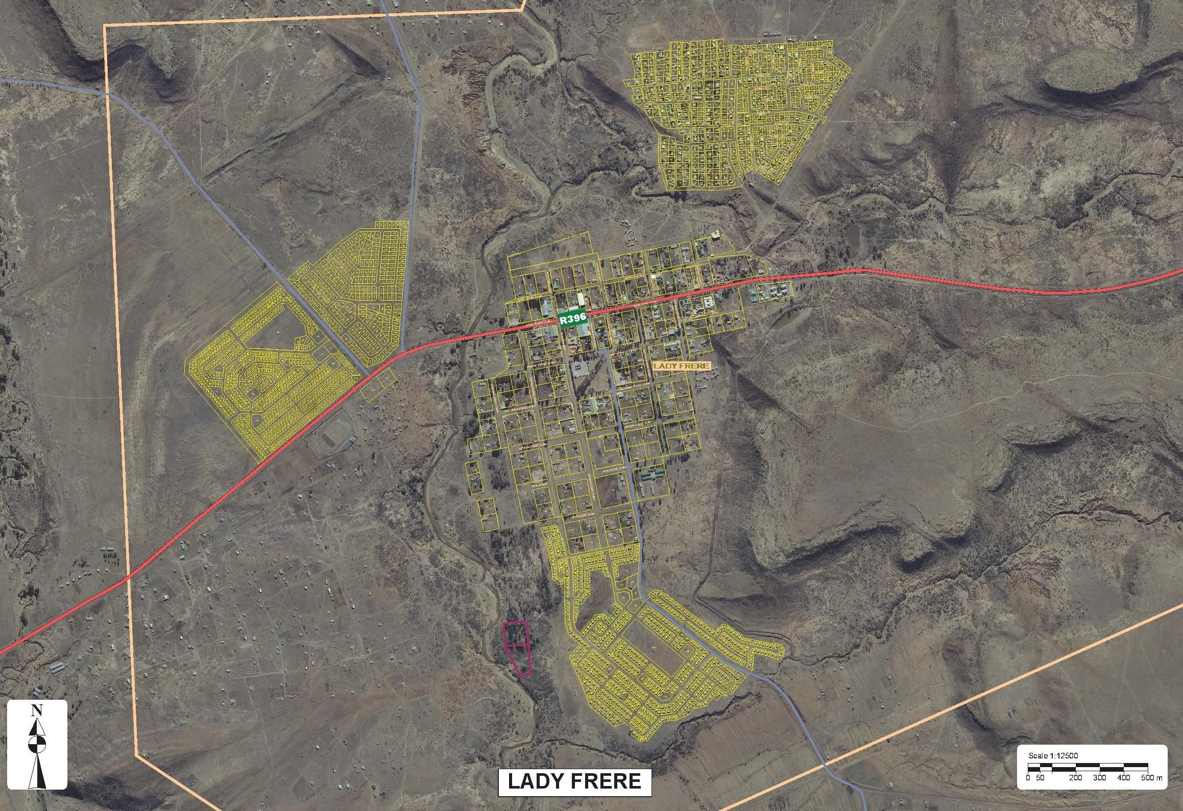 Cacadu (Lady Frere) town-planning map