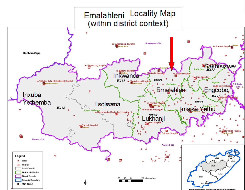 Emalahleni locality map